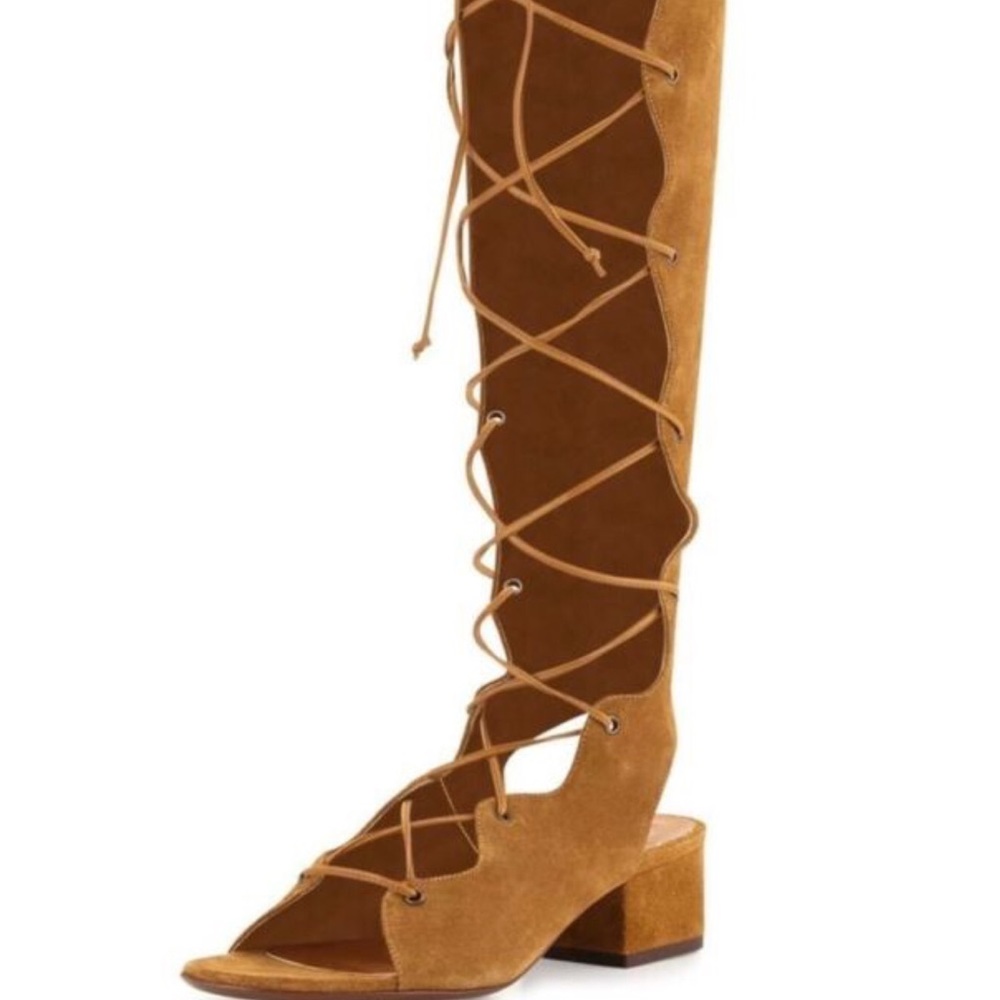 ❤️ NWOT SAINT LAURENT “Babies” Cage Suede Boots - Picture 2 of 6